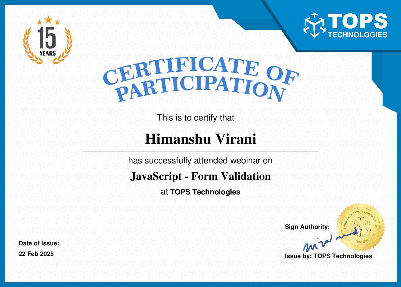 Certificate Image