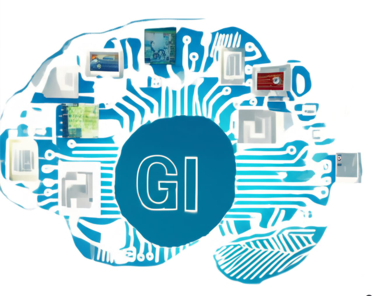Generative AI Guide: From Basics to Business Use GI with brain