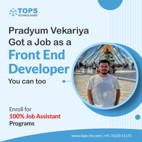  Pradyum Vekariya as a Front End Developer