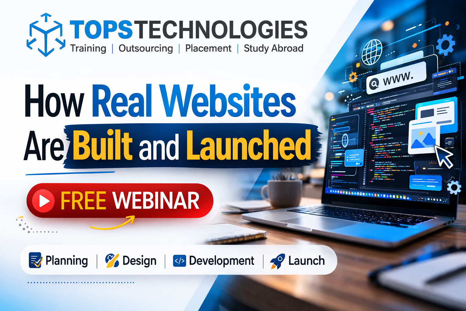 How Real Websites Are Built and Launched Icon Image