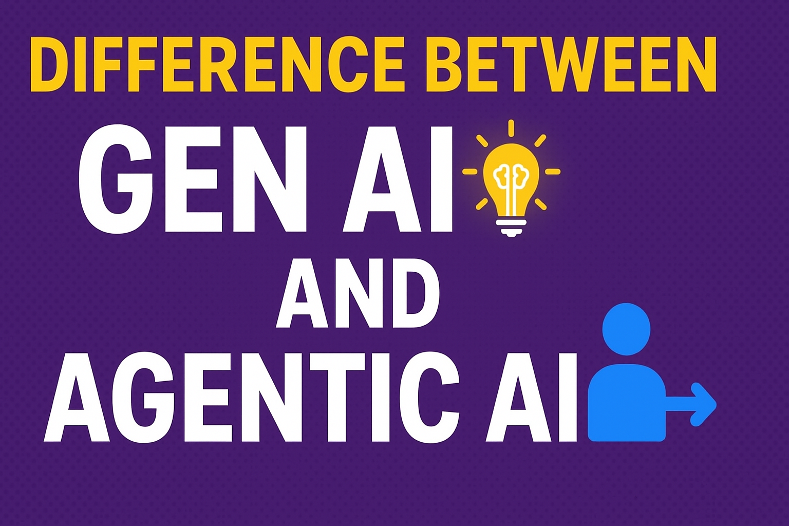 Difference Between GEN AI and Agentic AI Icon Image