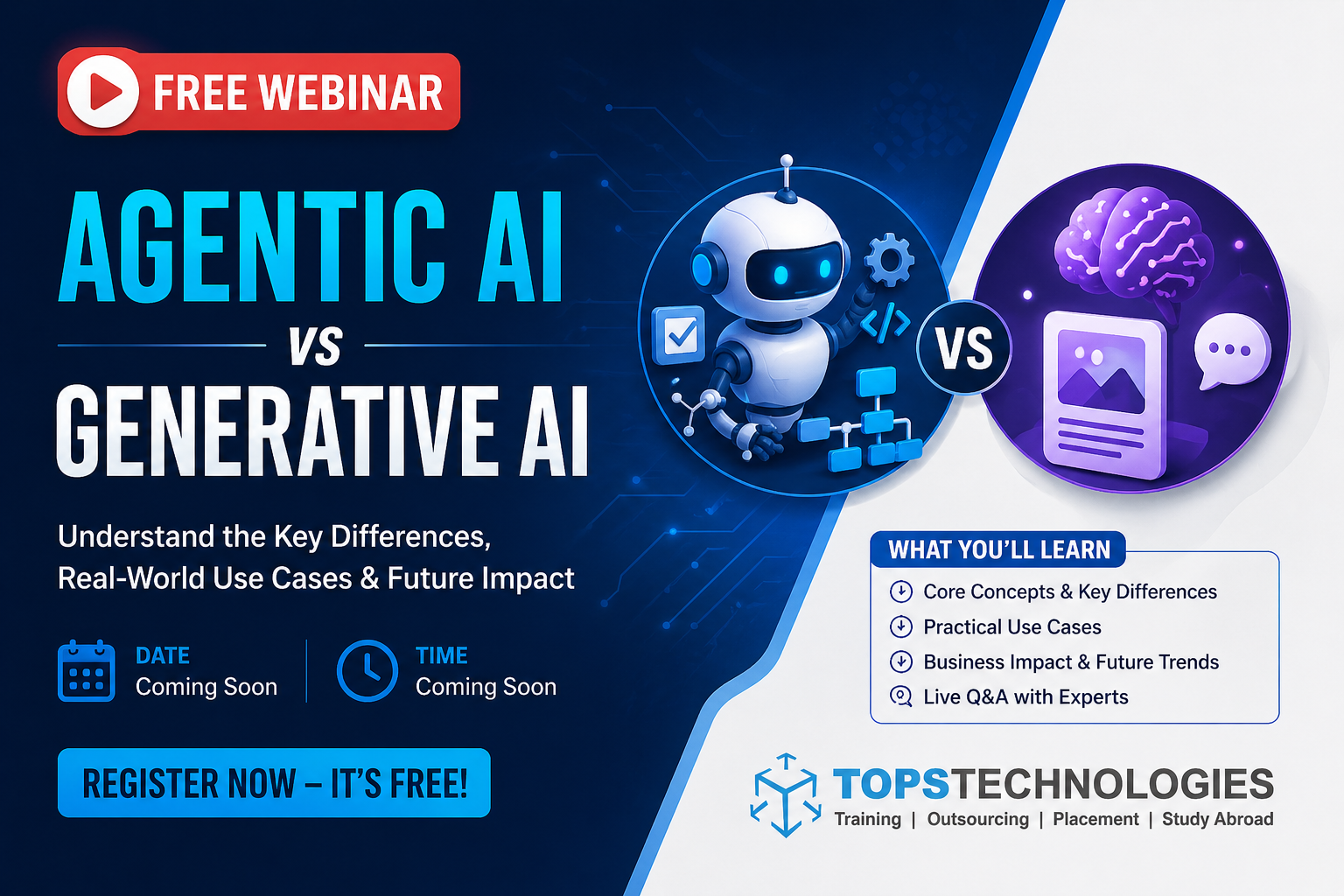 Agentic AI vs Generative AI Icon Image