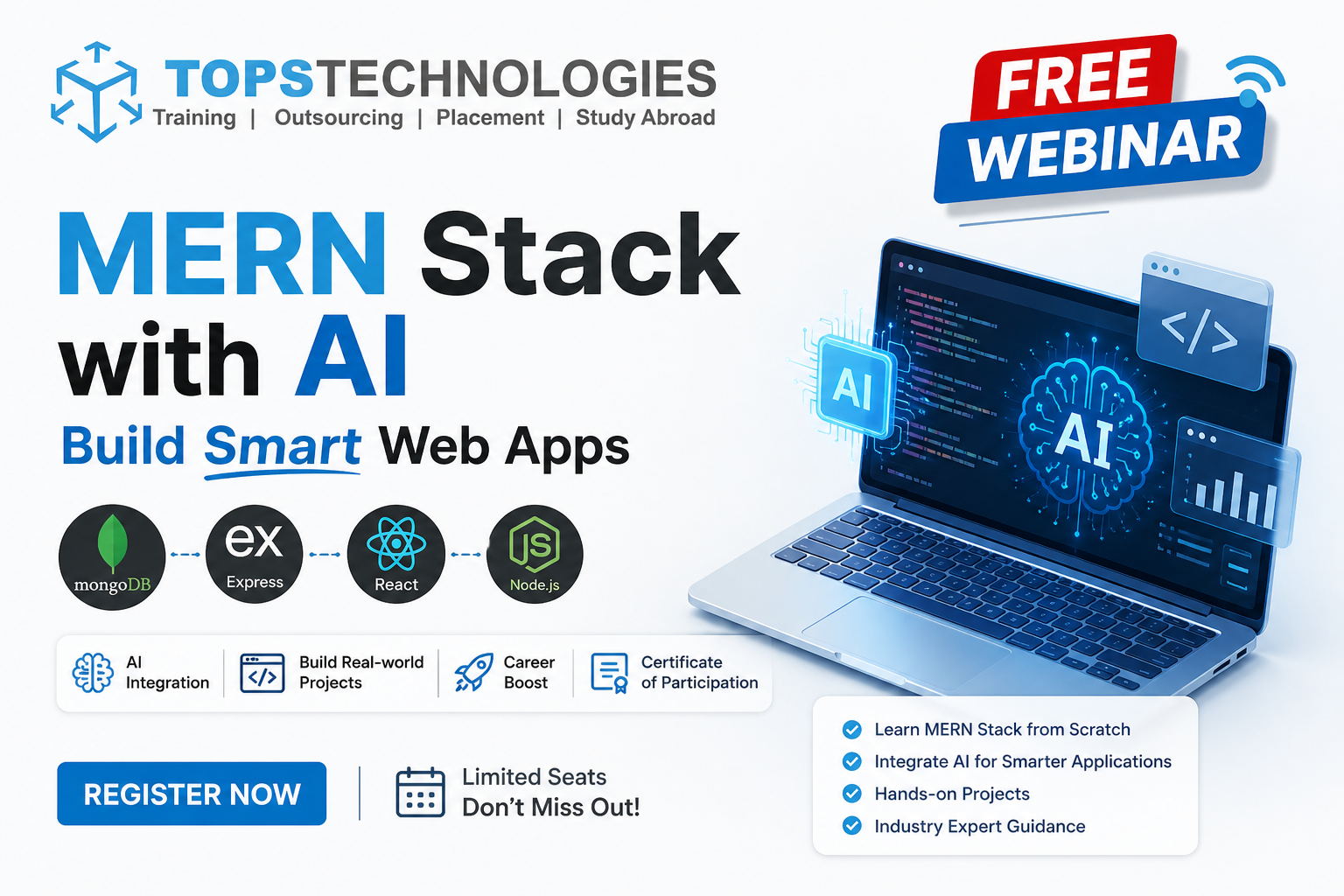 MERN Stack with AI - Build Smart Web Apps Icon Image